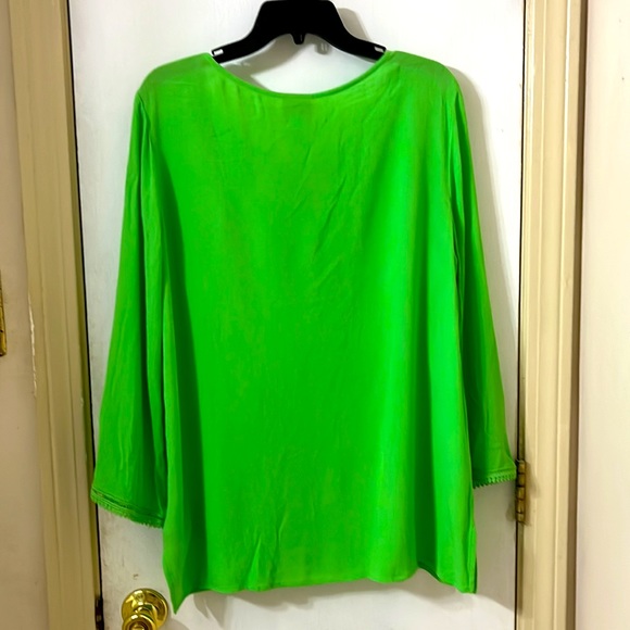 Ruby Rd. Lime Green Blouse - Picture 3 of 6